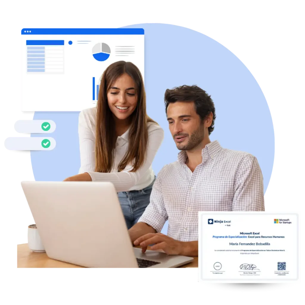 Equipo gestionando capacitaciones en Excel desde el Perfil Administrador con seguimiento y control del avance
