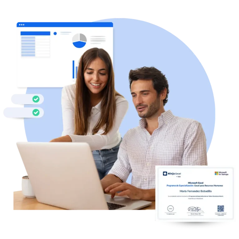 Equipo gestionando capacitaciones en Excel desde el Perfil Administrador con seguimiento y control del avance
