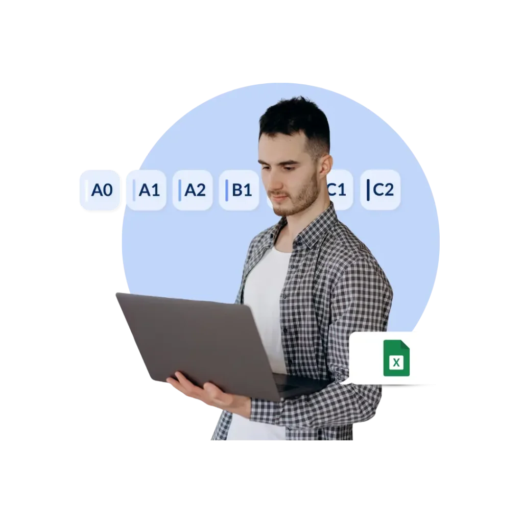 Certificaciones de Excel para empresas de nivel A0 a C2
